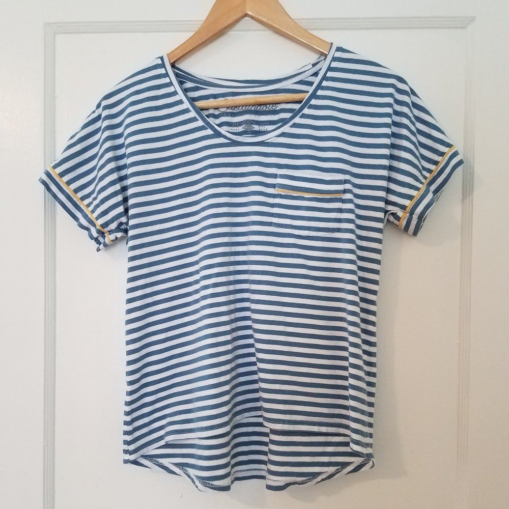 Pact Sustainable Organic Cotton Striped Shirt, S